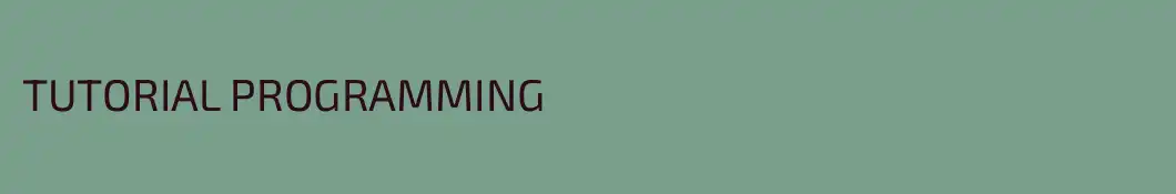 TUTORIAL PROGRAMMING